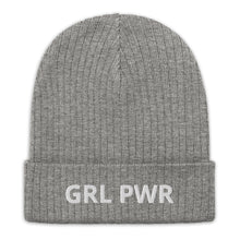 Load image into Gallery viewer, Girl Power Ribbed Knit Beanie
