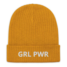 Load image into Gallery viewer, Girl Power Ribbed Knit Beanie
