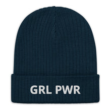 Load image into Gallery viewer, Girl Power Ribbed Knit Beanie
